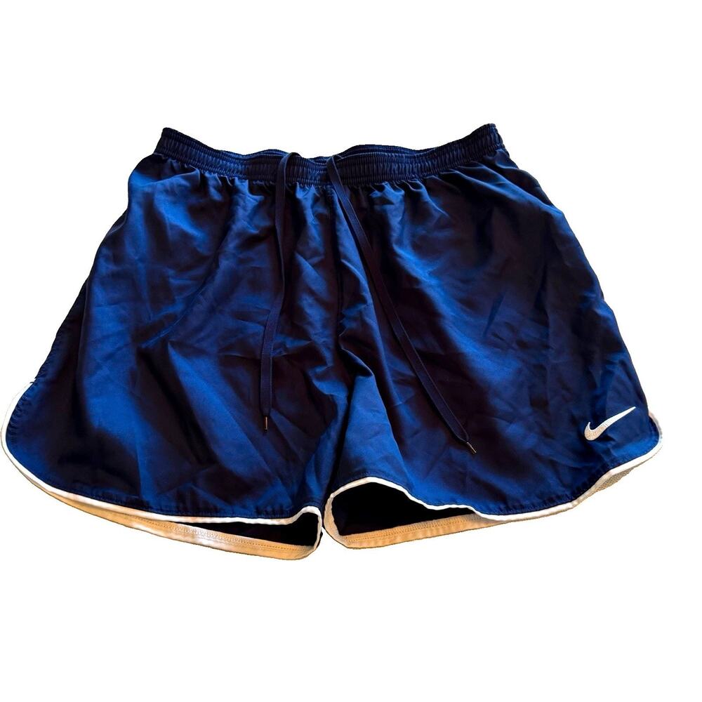 Nike Dri-FIT Mens L Slim Fit Blue/White Mesh Drawstring Athletic Running soccer